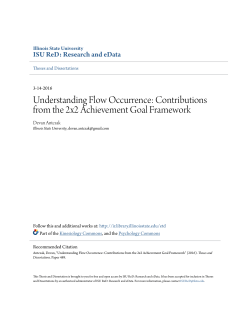 Contributions from the 2x2 Achievement Goal Framework