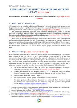structural template and formatting instructions for your lc3 paper
