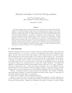 Bounded rationality of restricted Turing machines