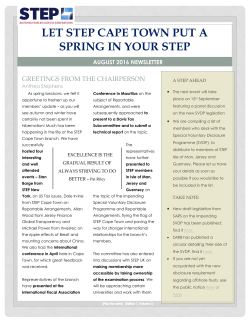 Let STEP Cape Town put A SPRING IN YOUR STEP