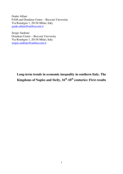 Long Term Trends in Economic Inequality in Southern Italy