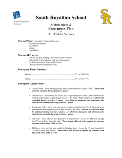 Emergency plan-venues - South Royalton School