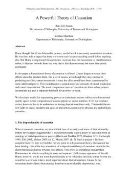 Powers and causation