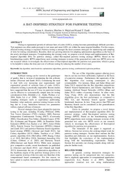 a bat-inspired strategy for pairwise testing