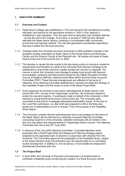Seale Hayne Feasibility Study