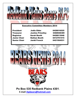 Bears Newsletter Edition 13_2014