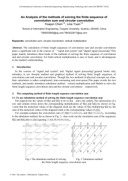 An Analysis of the methods of solving the finite sequence of
