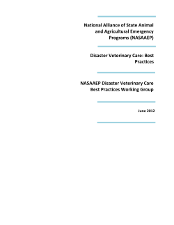 Disaster Veterinary Care - The Center for Food Security and Public