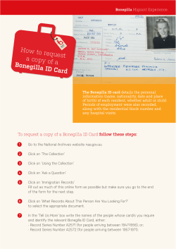 How to request a copy of a Bonegilla ID Card