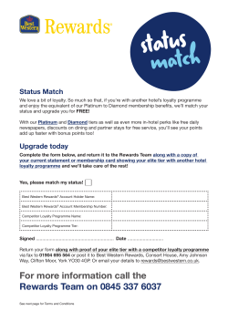 For more information call the Rewards Team on 0845 337 6037