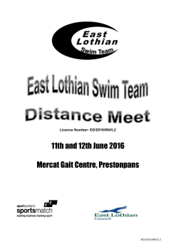 Licence Number: ED/2016/004/L2 11th and 12th June 2016 Mercat