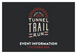 info from the 2016 event - Tweed Valley Tunnel Trail Run