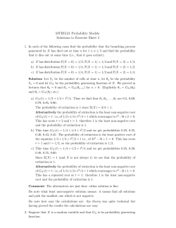 MTH5121 Probability Models Solutions to Exercise Sheet 5