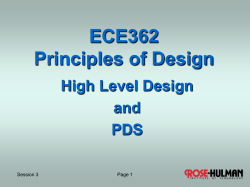 ECE362 Principles of Design High Level Design - Rose