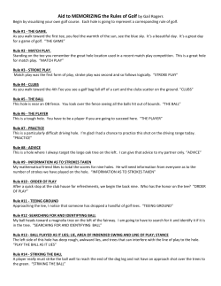 Aid to Memorizing the Rules