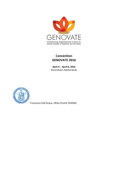 GENOVATE Convention Report April 2016 [docs 3847KB]