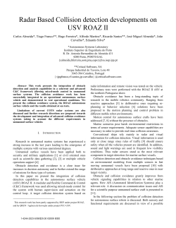 Radar Based Collision detection developments on USV ROAZ II