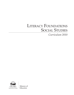 Literacy Foundations 2010 Social Studies