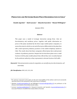 predation and network based price discrimination in chile