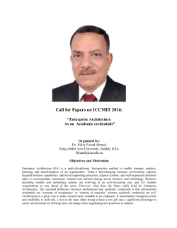 Enterprise Architecture As an Academic credentials