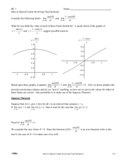 Proof of Special Trigonometric Limit