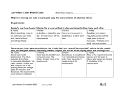 Adventure Genre Board Game