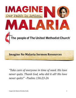 Imagine No Malaria Sermon Resources