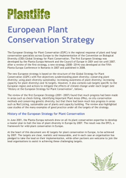 European Plant Conservation Strategy