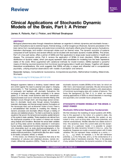 Clinical applications of stochastic dynamic models of the brain, part I