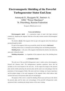 Electromagnetic Shielding of the Powerful Turbogenerator Stator
