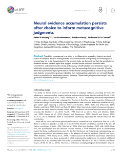 Neural evidence accumulation persists after choice to inform