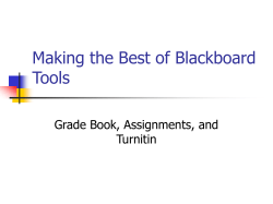 Making the Best of Balckboard Tools