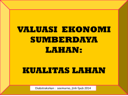 stela &ndash; kualitas pemanfaatan lahan