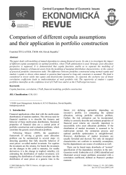 Comparison of different copula assumptions and their application in