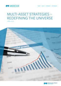 multi-asset strategies &ndash; redefining the universe