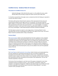 Condition Survey - Guidance Notes for Surveyors