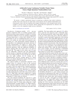Arbitrarily Large Continuous-Variable Cluster States from a Single