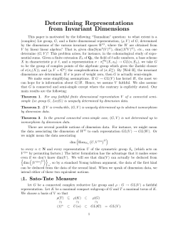 Determining Representations from Invariant Dimensions