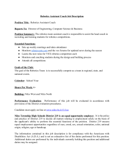 Robotics Assistant Coach Job Description Position Title