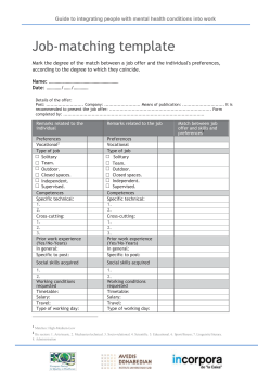 Job-matching template