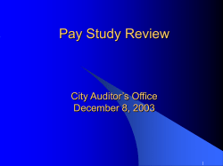 MAP Pay Study Examples - the City of Gainesville