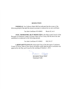 following property has paid the amount necessary to redeem the tax