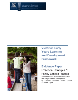Family-Centred Practice - Department of Education and Training