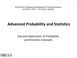 CEBoK Module 10 Probability and Statistics - Presentation