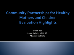 Capacity: Building Coalitions and Partnerships