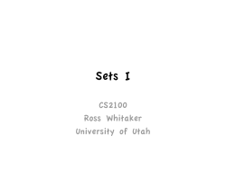 Sets I