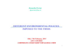 different environmental policies imposed to the firms