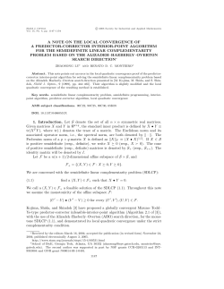 a note on the local convergence of a predictor
