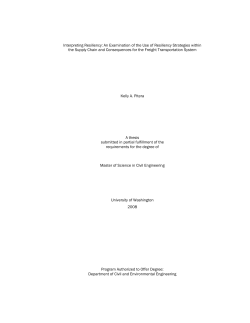 An Examination of the Use of Resiliency Strategies within the Supply