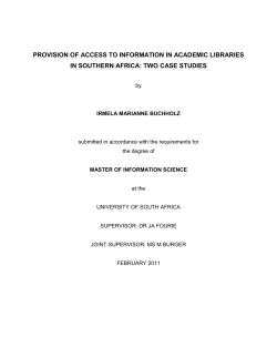 provision of access to information in academic libraries in southern